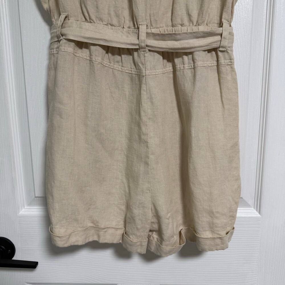 Anthropologie Cloth & Stone Women's Linen Utility Romper Size Large - Picture 12 of 12